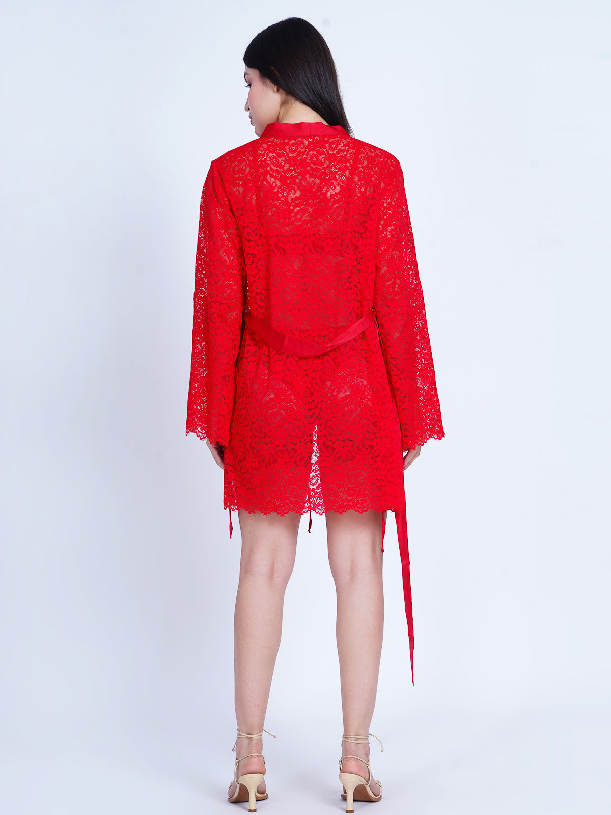 Scarlett Kimono Short (Red Robe)