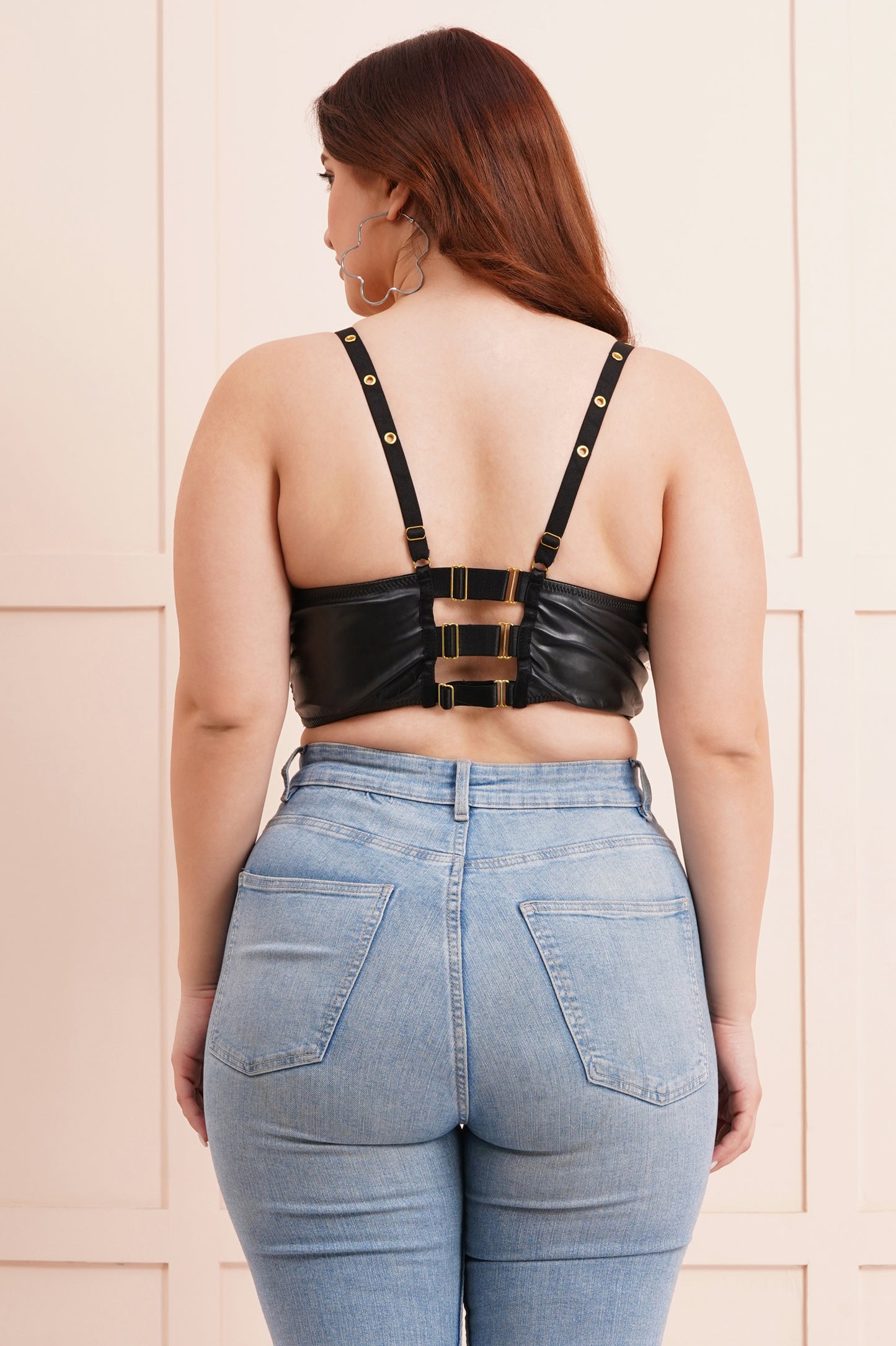 Enigma Faux Leather Bra