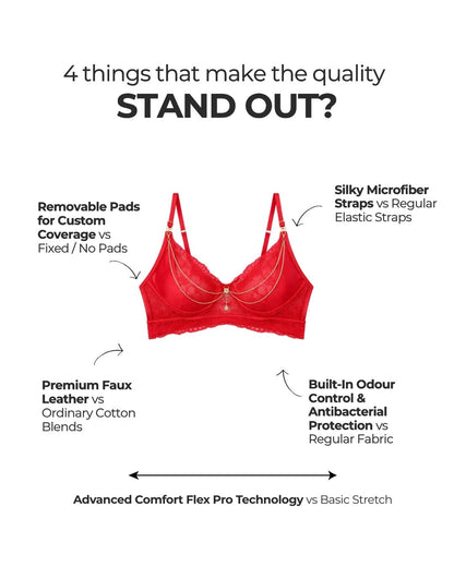 Passion Faux Leather Bra