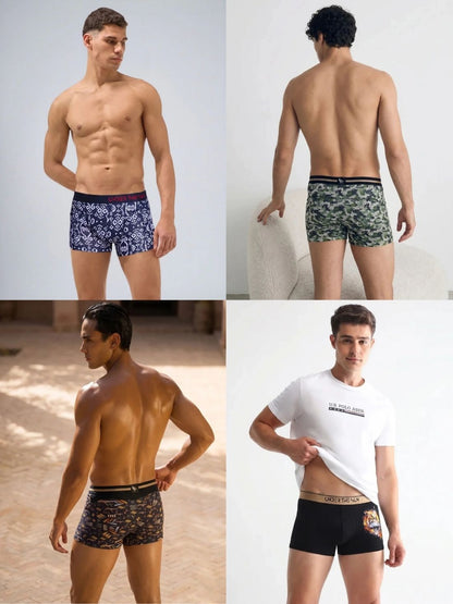 Pack of 4 | Rhythem Ikat, Predator, Firepower & Titan Trunks