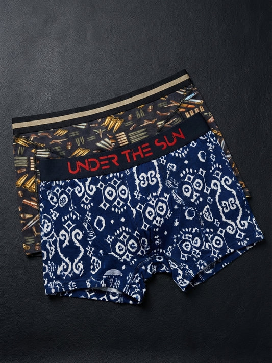 Pack of 2 | Rhythem Ikat & Firepower Trunks