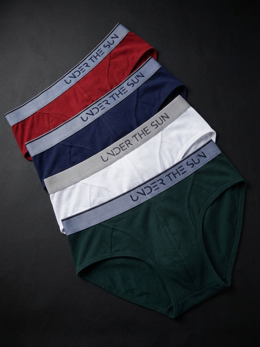 Pack of 4 | Olive, Mahogany, Cobalt & Frost Briefs