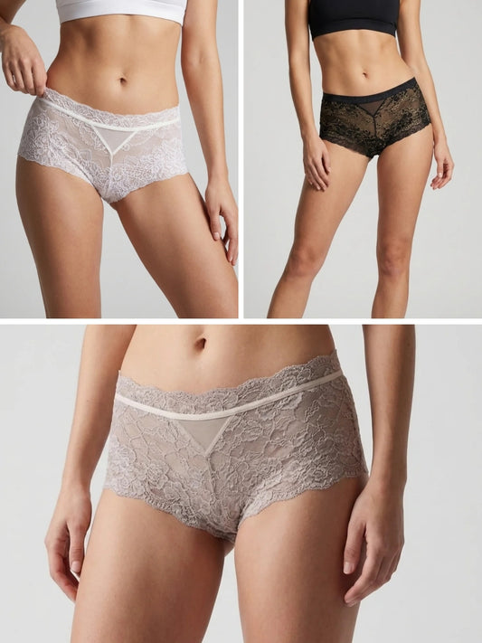 Pack of 3 | Lunar Splendour, Desire & Nirvana Lace Hipsters