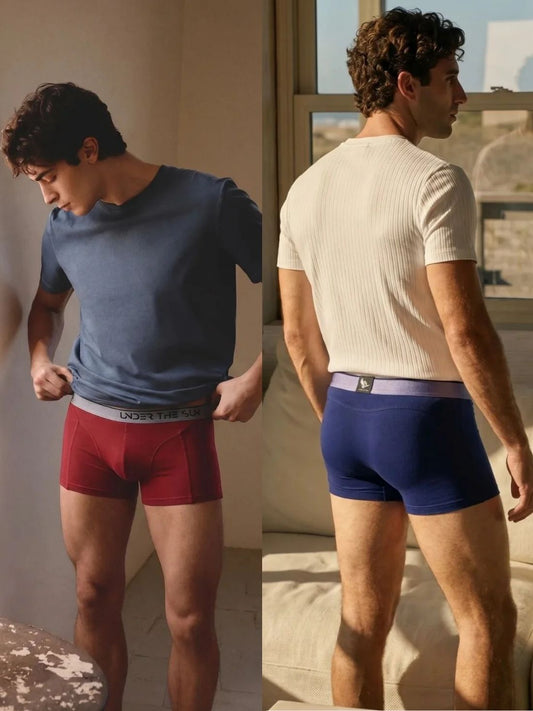 Pack of 2 | Mahogany & Cobalt Trunks