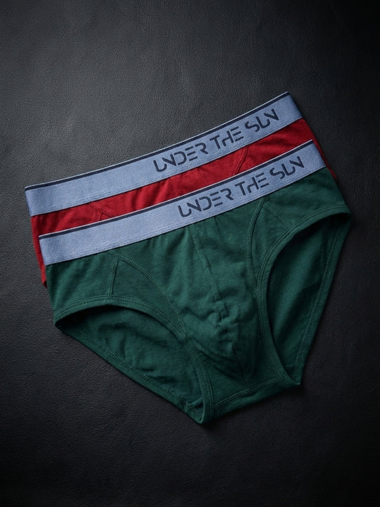 Pack of 2 | Mahogany & Olive Briefs