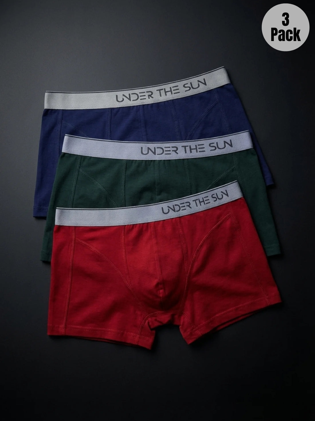 Pack of 3 | Olive, Mahogany & Cobalt Trunks