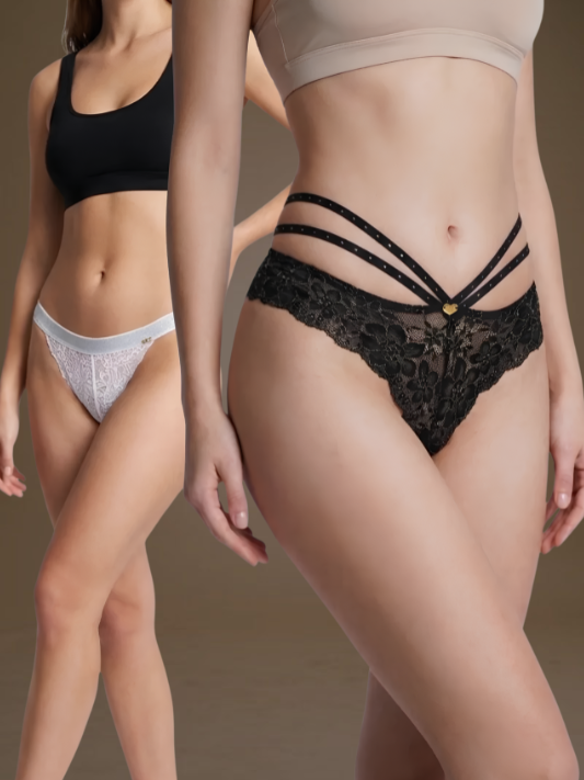 Pack of 2 | Angelica & Desire Thongs