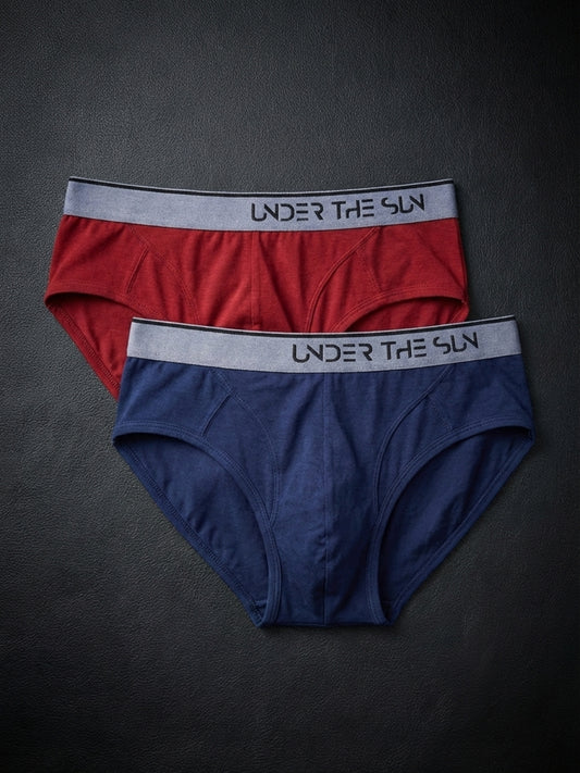 Pack of 2 | Mahogany & Cobalt Briefs