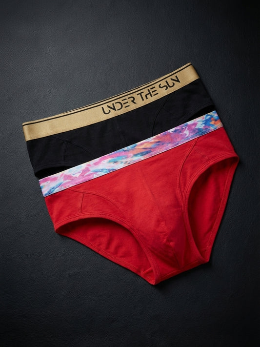 Pack of 2 | Passion & Noir Gold Briefs