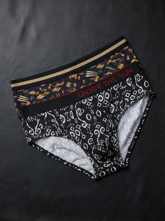 Pack of 2 | Rhythem Ikat & Firepower Briefs
