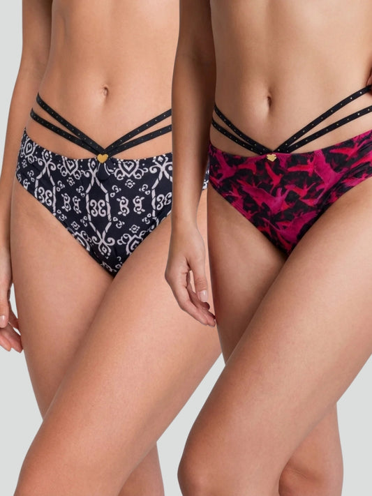 Pack of 2 | Ikat Allure & Flamingo Fantansy Brazilian Cheekies