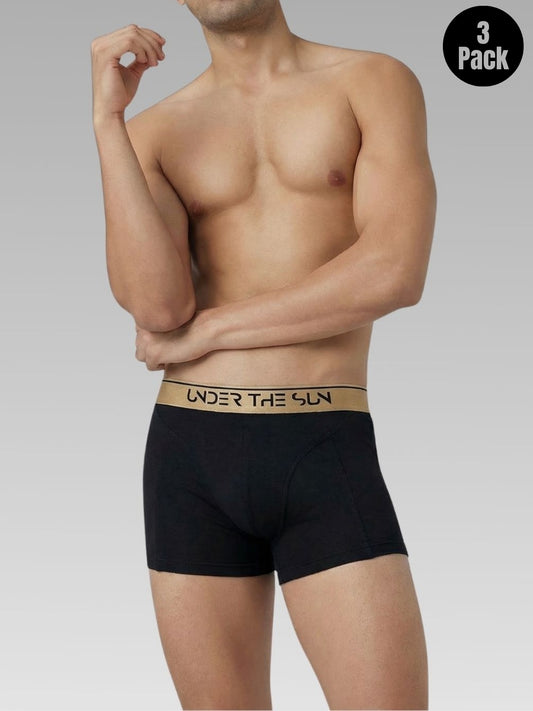 Noir Gold Trunks | Pack of 3