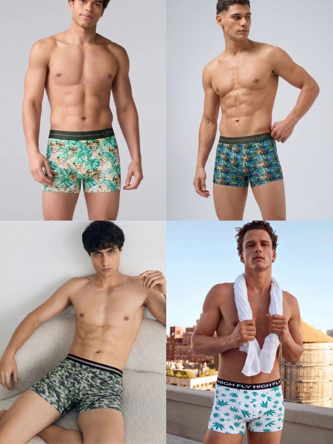 Pack of 4 | Lion Heart, Wild Roar, Predator & Cool Vibes Trunks