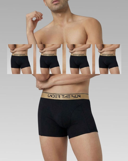 Noir Gold Trunks | Pack of 4
