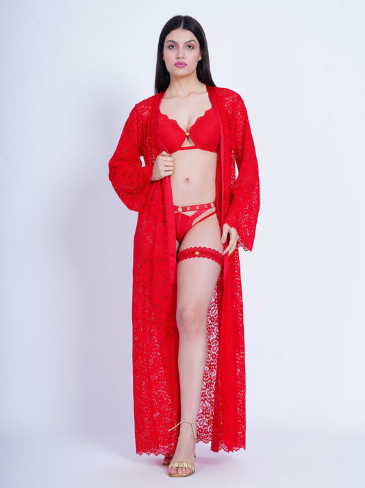 Scarlett Kimono Long (Red Robe)