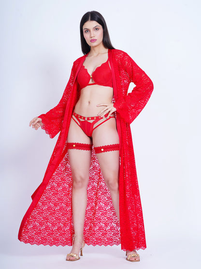 Scarlett Kimono Long (Red Robe)