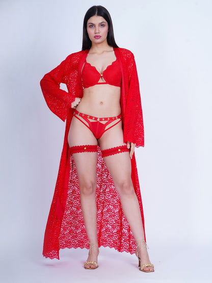 Scarlett Kimono Long (Red Robe)