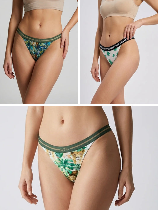 Pack of 3 | Wild Gaze, Euphoria & Gir Regalia Thongs