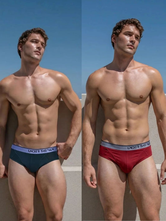 Pack of 2 | Mahogany & Olive Briefs