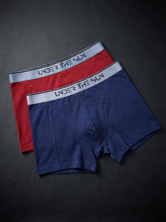 Pack of 2 | Mahogany & Cobalt Trunks