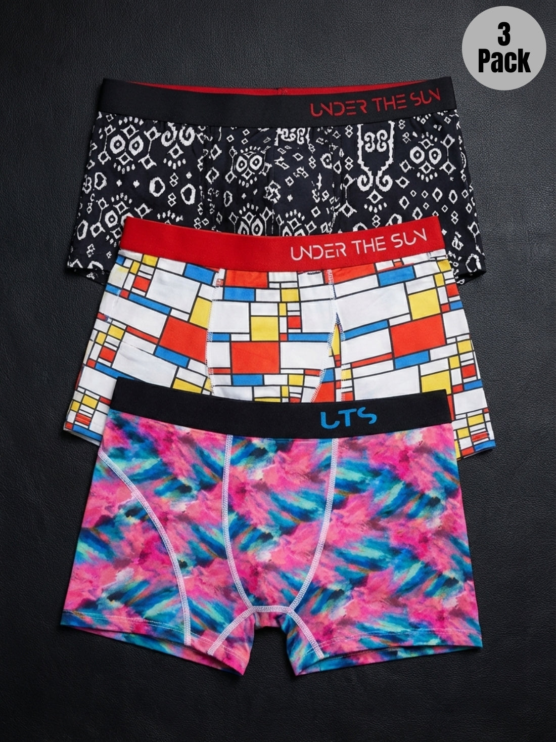 Pack of 3 | Matrix, Rhythem Ikat & Spectrum Trunks