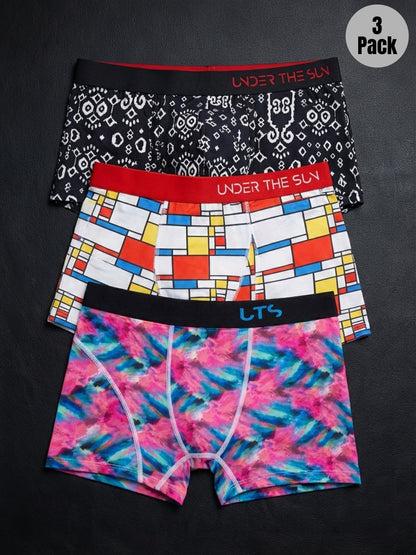 Pack of 3 | Matrix, Rhythem Ikat & Spectrum Trunks