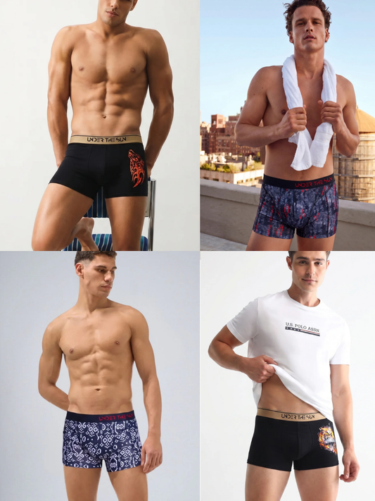 Pack of 4 | Titan, Wolfgang, Ember & Rhythem Ikat Trunks