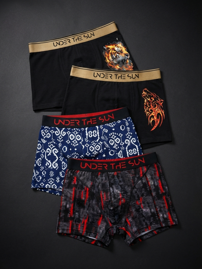 Pack of 4 | Titan, Wolfgang, Ember & Rhythem Ikat Trunks