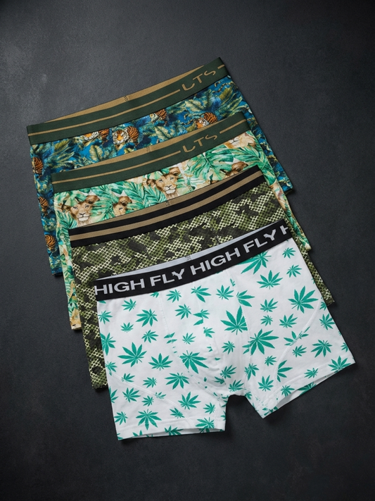 Pack of 4 | Lion Heart, Wild Roar, Predator & Cool Vibes Trunks