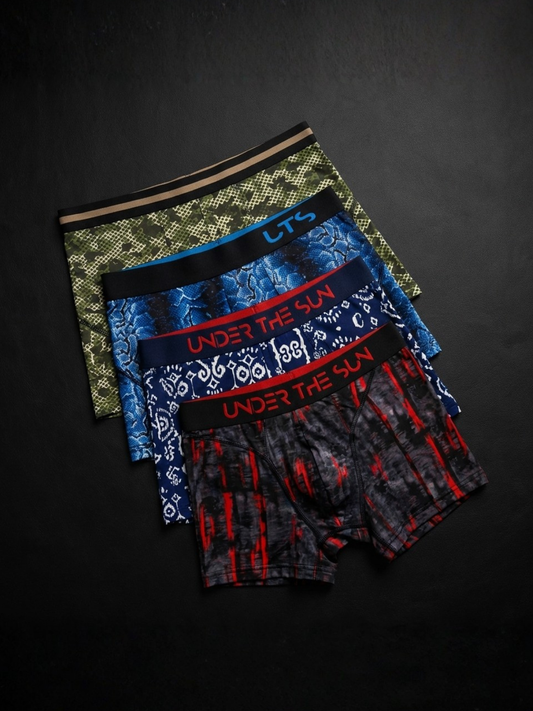 Pack of 4 | Rattler, Predator, Ember & Rhythem Ikat Trunks